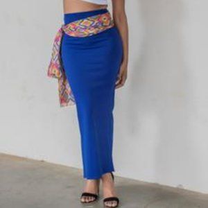 Women's Blue Casual Boho Music Festival Style Long